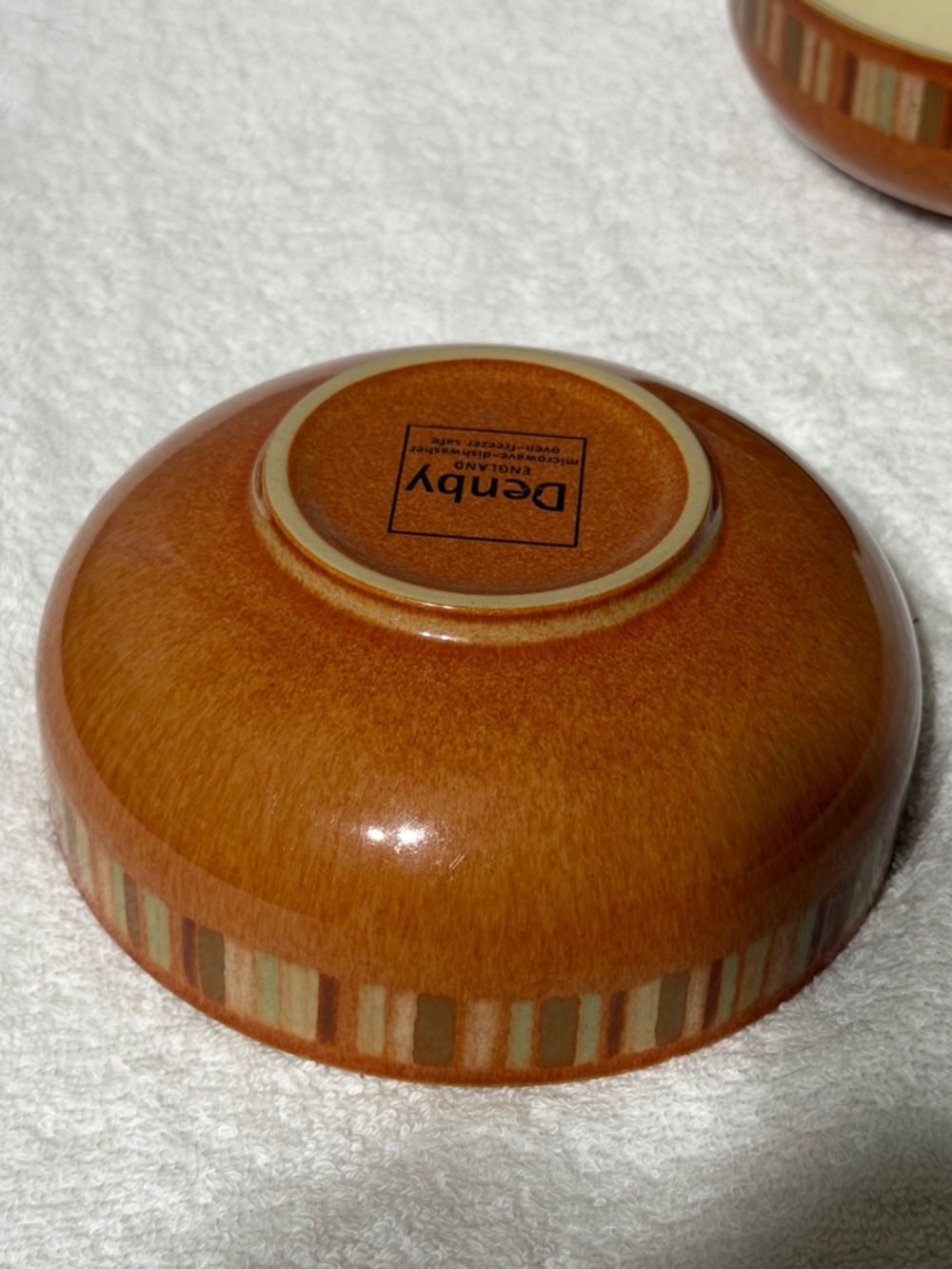 Denby England Fire Stripe Serving Bowl x 2 - Picture 8 of 10